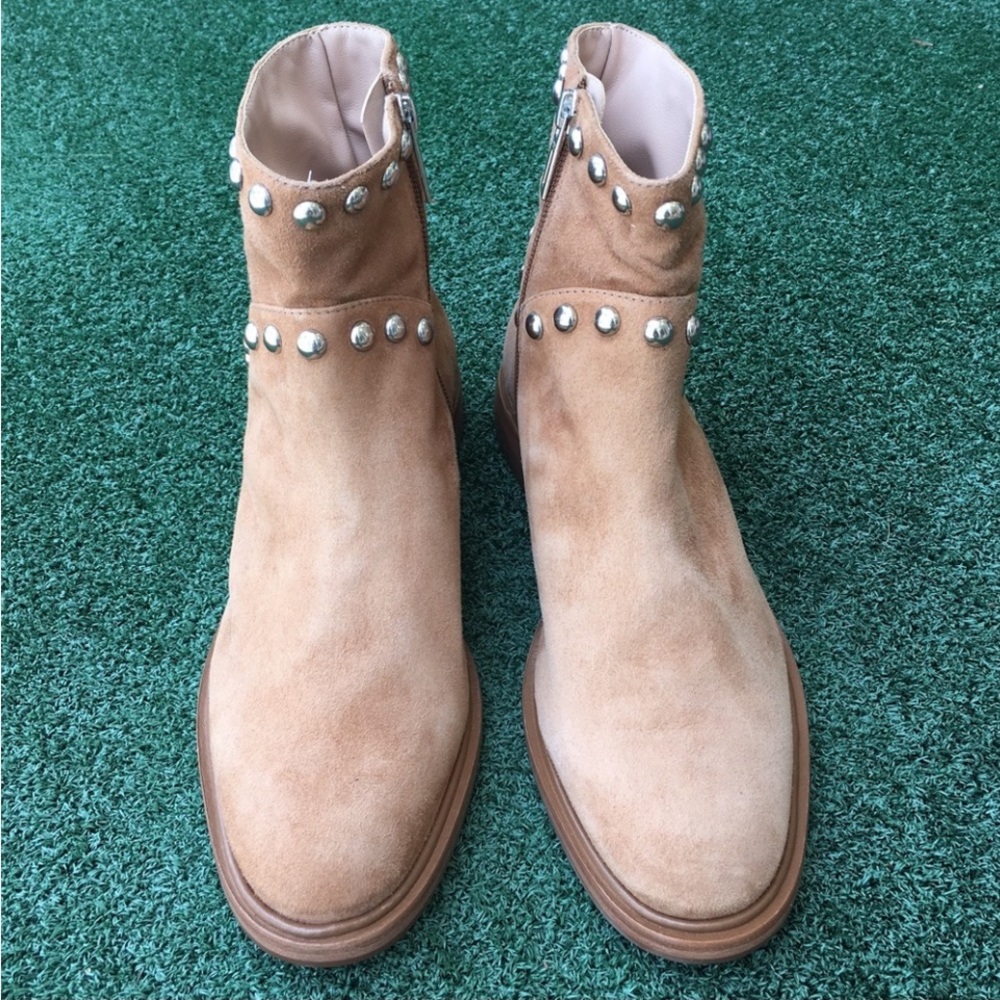 NWT Schutz Margot Boot Suede Hazel Brown 7